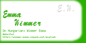 emma wimmer business card